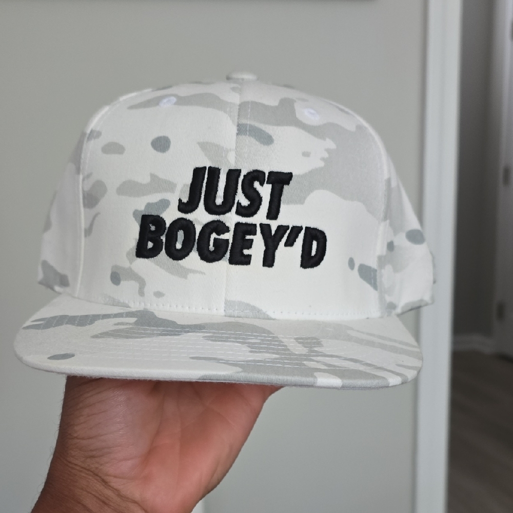 Men's "Just Bogey'd" Camo Snapback - Gray